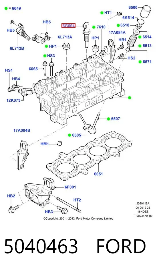 Датчик температуры охлаждающей жидкости 5040463 Ford