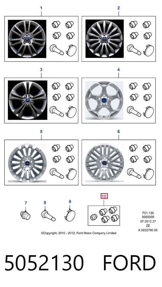 Колесный болт 5052130 Ford