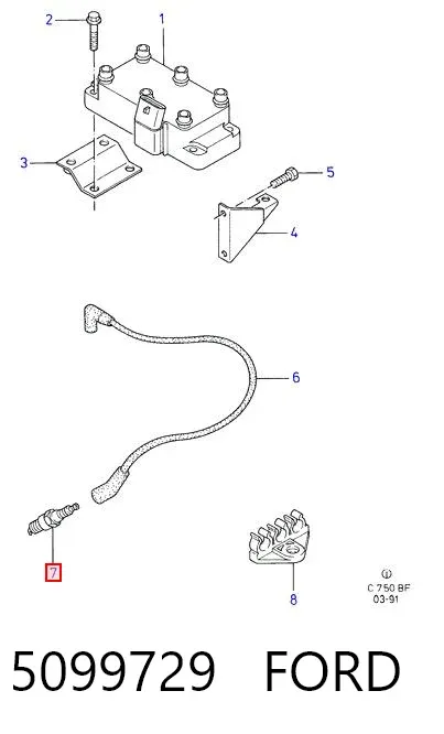 Свечи зажигания 5099729 Ford