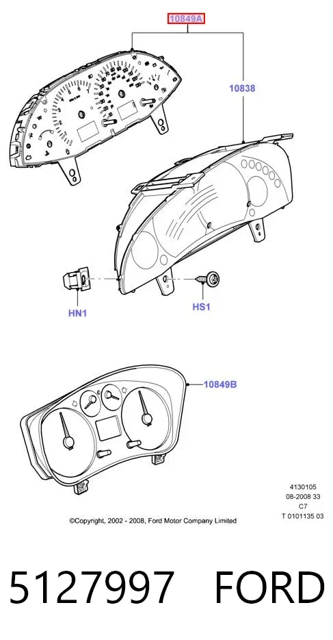 Панель приборов 5127997 Ford