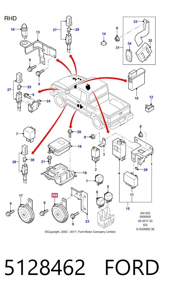Звуковой сигнал 5128462 Ford