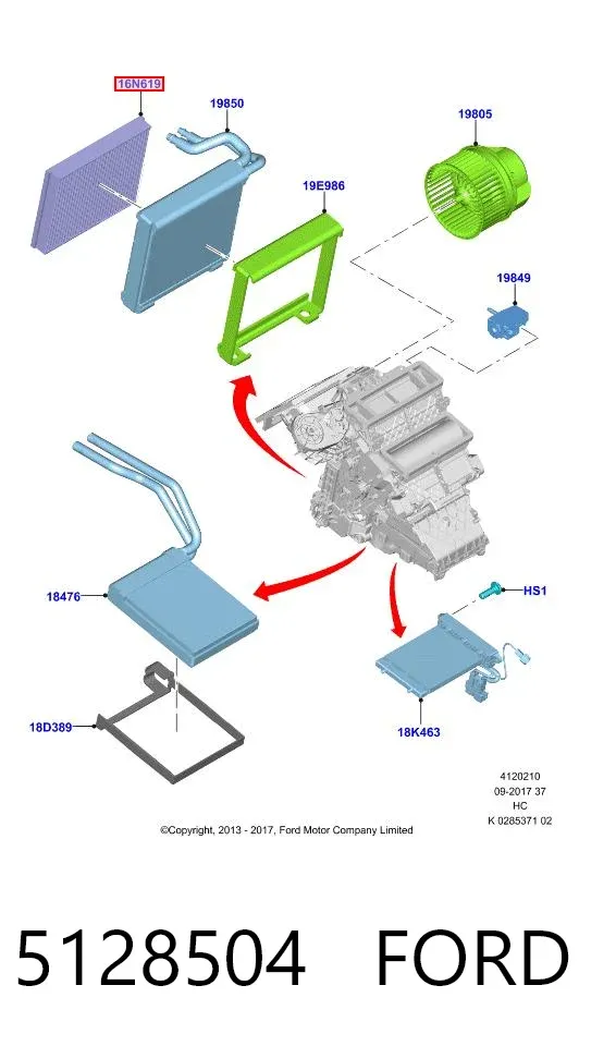 Фильтр салона 5128504 Ford