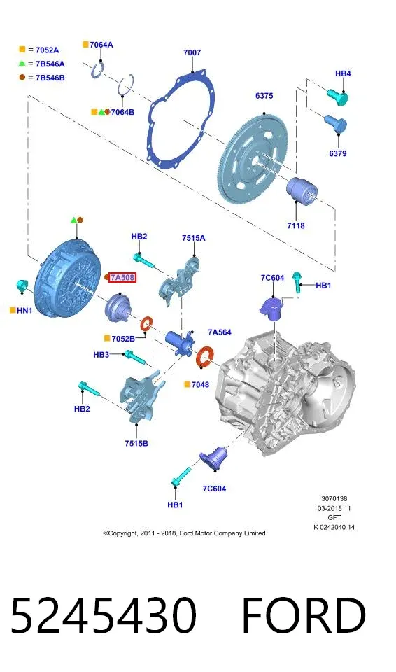 Выжимной подшипник 5245430 Ford