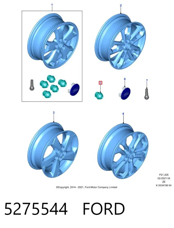 Гайки колесные 5275544 Ford