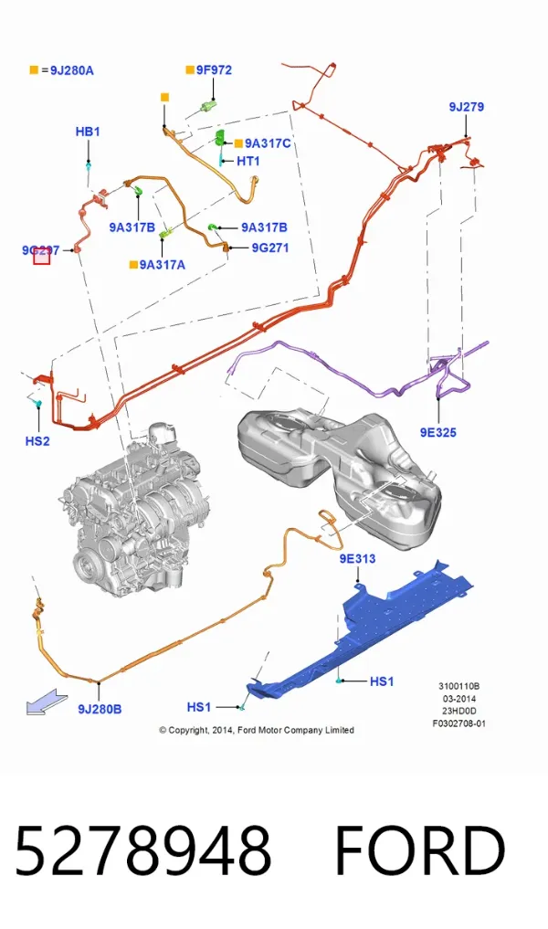 Клапан адсорбера 5278948 Ford