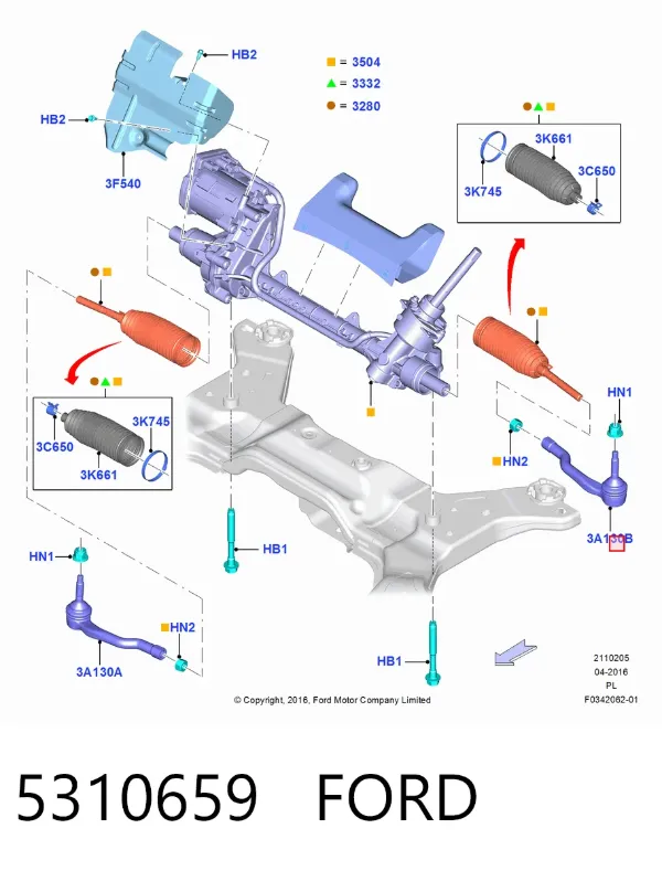 Рулевой наконечник 5310659 Ford