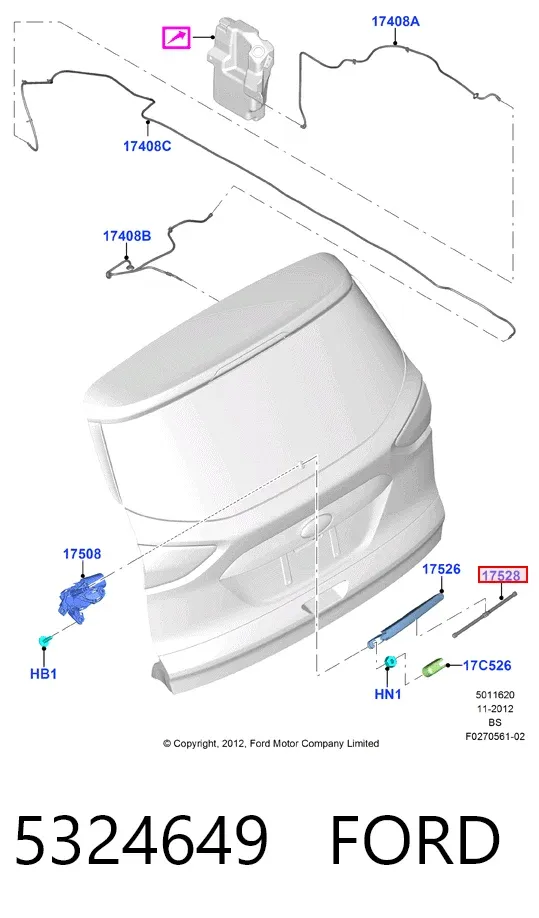 Дворник задний 5324649 Ford