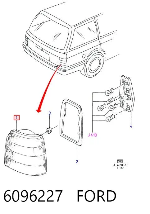 Задний фонарь 6096227 Ford