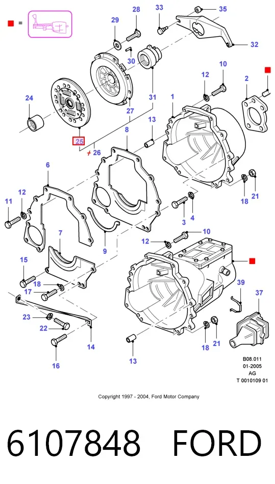 Диск сцепления 6107848 Ford