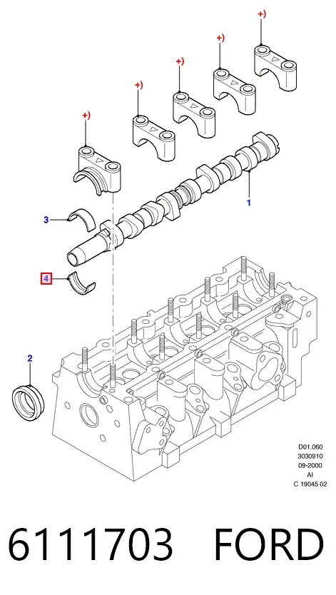 Вкладыш распредвала 6111703 Ford