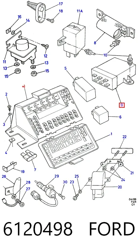 Реле свечей накала 6120498 Ford