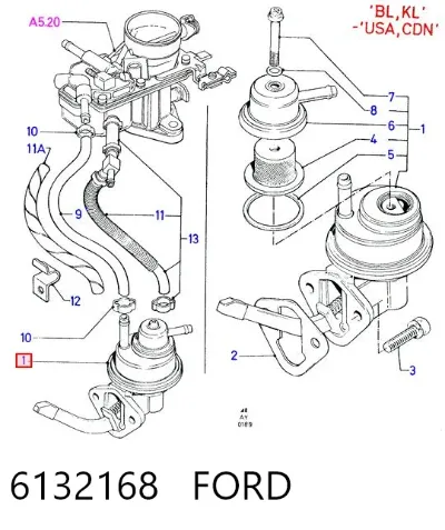 Топливный насос механический FORD 6132168
