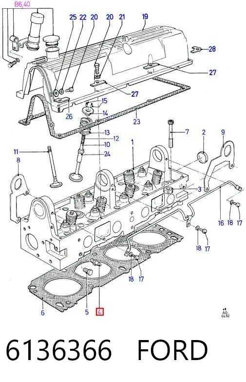 Датчик температуры охлаждающей жидкости 6136366 Ford