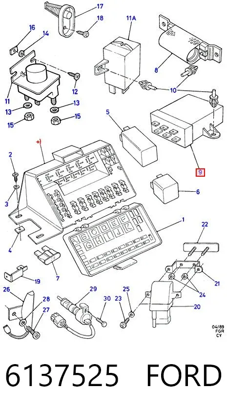 Реле свечей накала 6137525 Ford