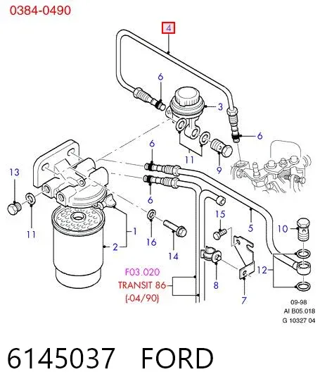 Левая подушка двигателя 6145037 Ford