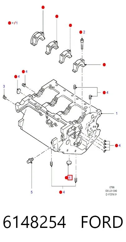 Заглушка ГБЦ 6148254 Ford
