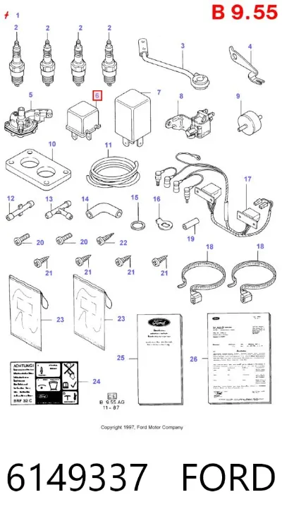 Реле вентилятора FORD 6149337