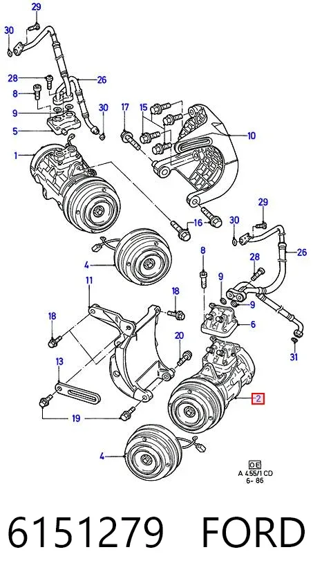 Компрессор кондиционера Ford Granada GU