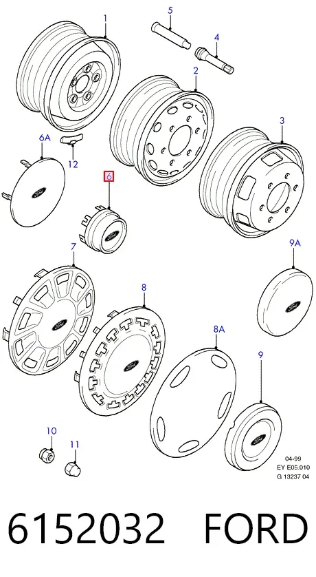 Колпаки 6152032 Ford