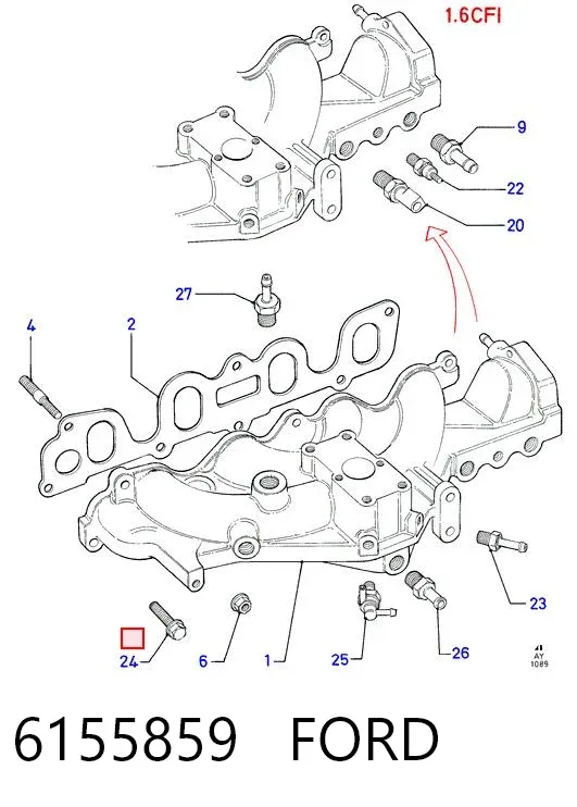 Датчик включения вентилятора 6155859 Ford