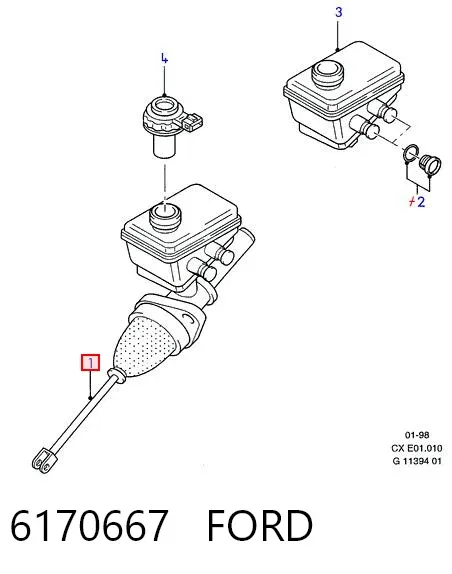 Главный тормозной цилиндр 6170667 Ford