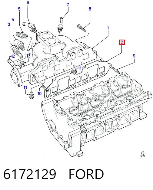 Прокладка впускного коллектора 6172129 Ford