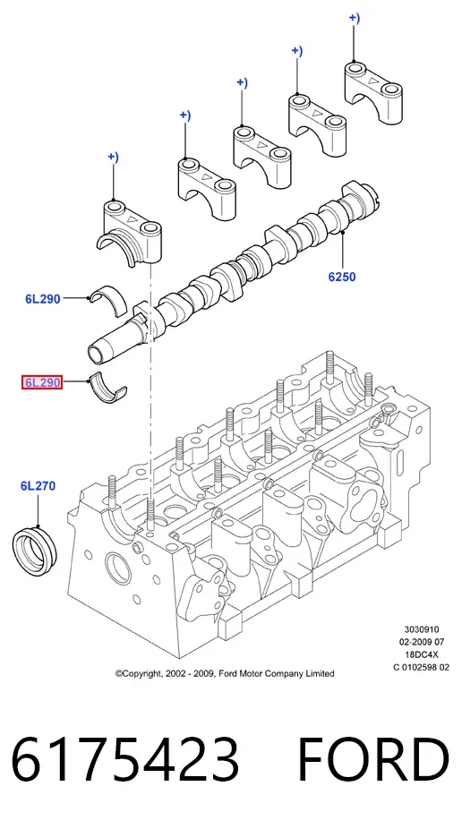 Вкладыш распредвала 6175423 Ford