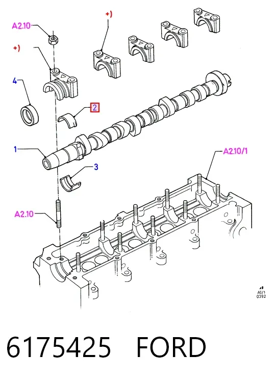 Вкладыш распредвала 6175425 Ford