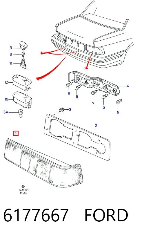 Задний фонарь 6177667 Ford