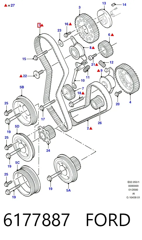 Ремень ГРМ 6177887 Ford