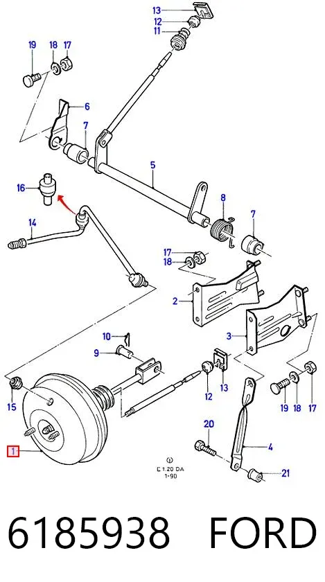 Усилитель тормозов Ford Escort IV
