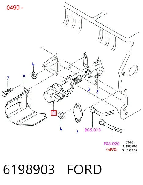 Механический топливный насос 6198903 Ford