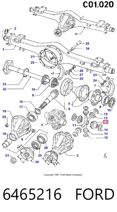Шестерня дифференциала FORD 6465216