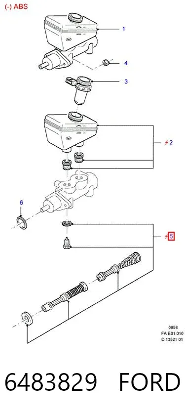 Ремкомплект тормозного цилиндра 6483829 Ford