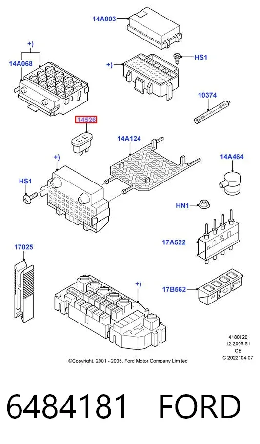 Прикуриватель 6484181 Ford