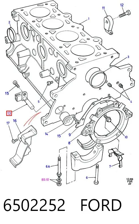 Датчик коленвала 6502252 Ford