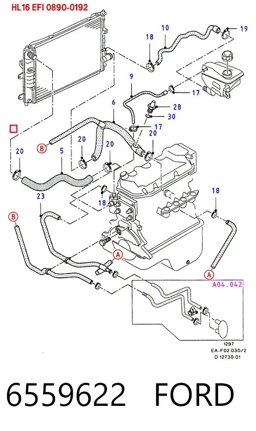 Радиатор 6559622 Ford