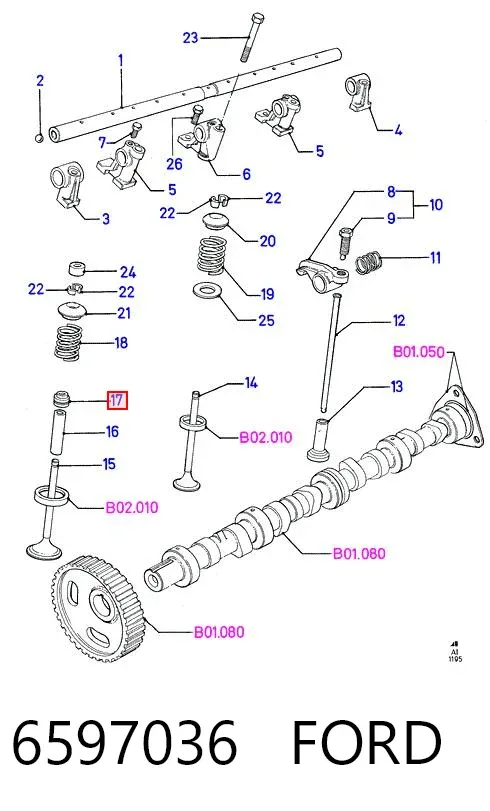 Сальники клапанов 6597036 Ford