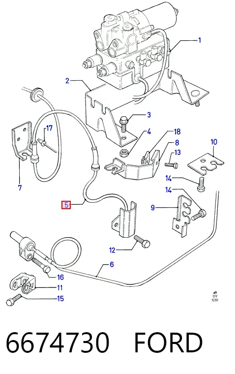 Датчик АБС передний 6674730 Ford