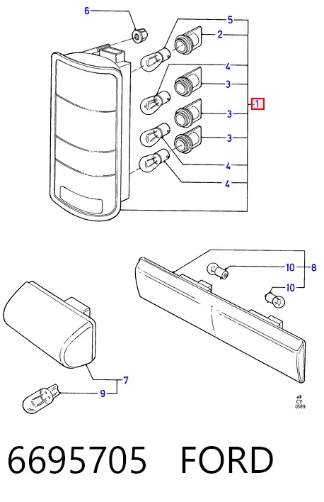 Задний фонарь 6695705 Ford