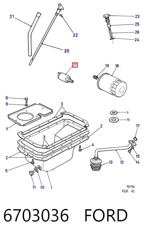 Датчик давления масла 6703036 Ford