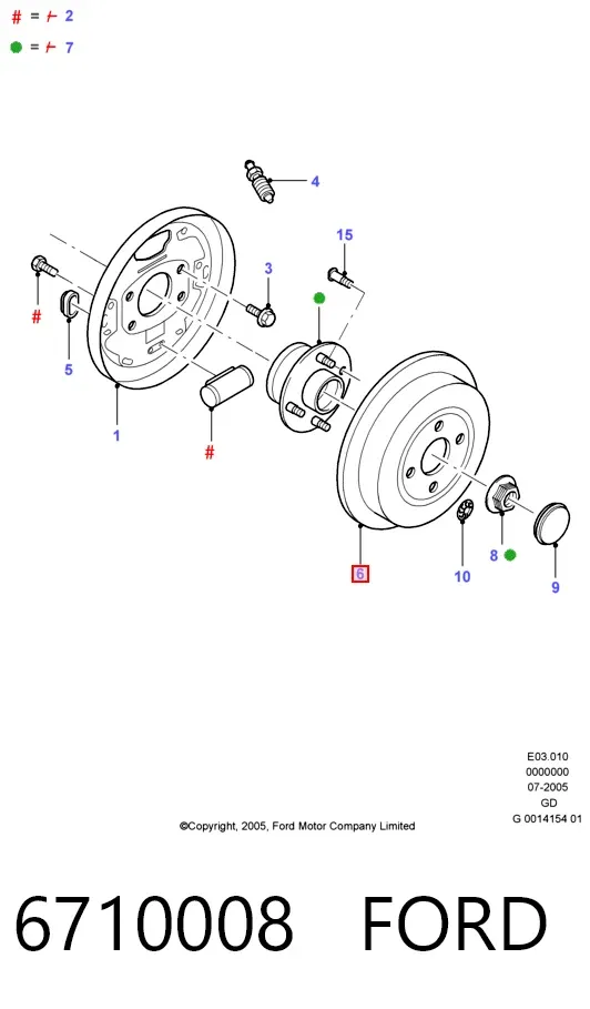 Тормозной барабан 6710008 Ford
