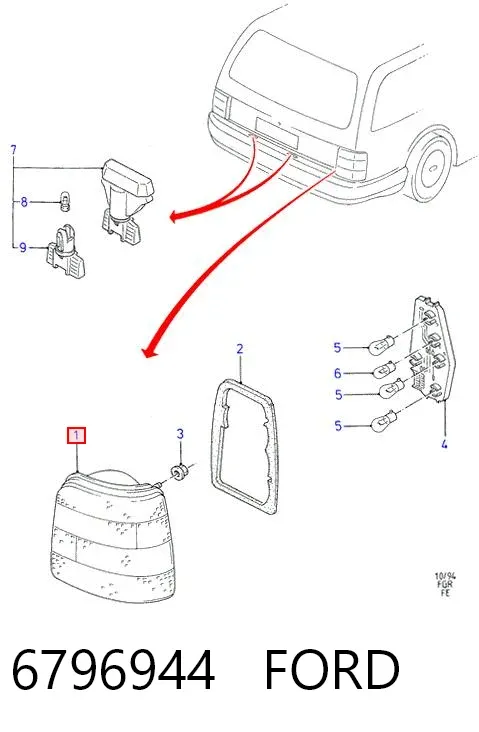 Задний фонарь 6796944 Ford