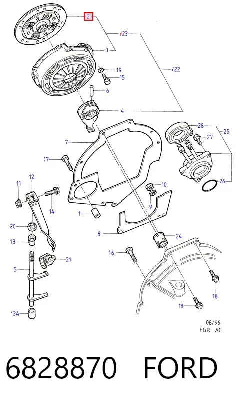 Диск сцепления 6828870 Ford