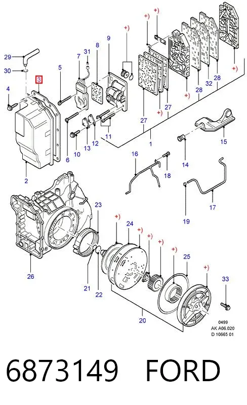 Прокладка поддона АКПП/МКПП 6873149 Ford