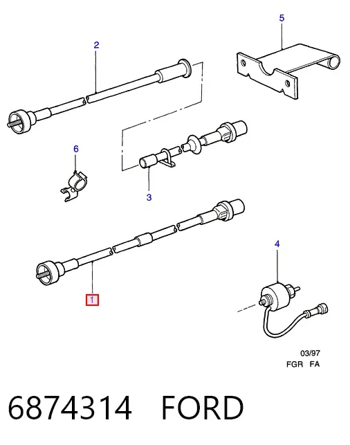 Привод спидометра 6874314 Ford