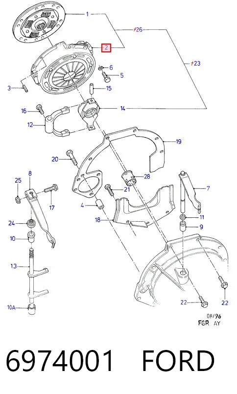 Корзина сцепления 6974001 Ford