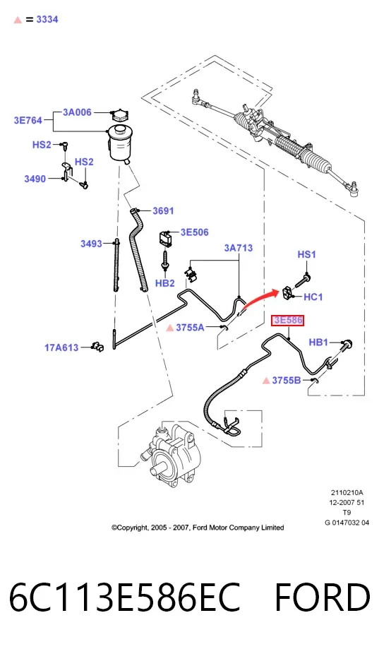  6C113E586EC Ford