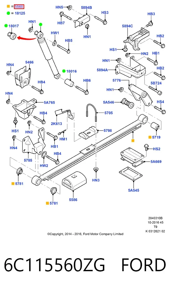  6C115560ZG Ford