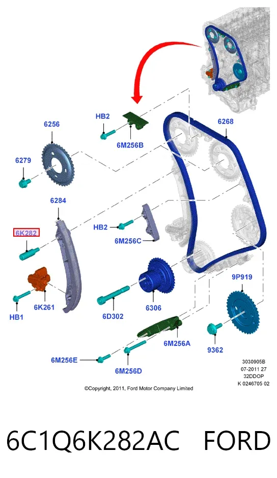 6C1Q6K282AC Ford